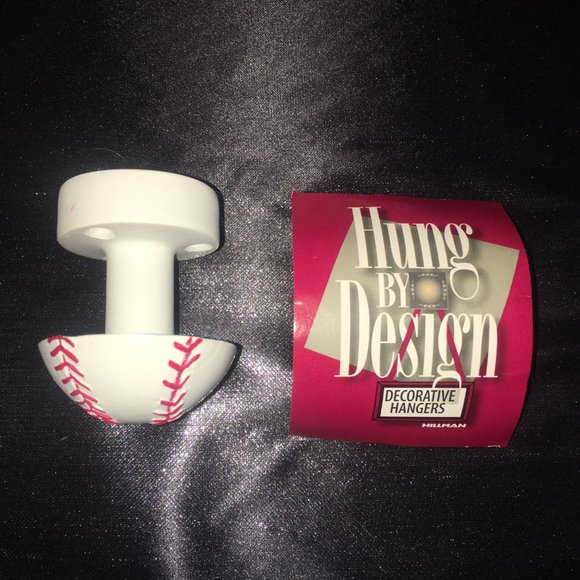Baseball Decorative Hooks Hillman Hung By Design Picture Hangers X3 Item #884002 - Picture 3 of 4